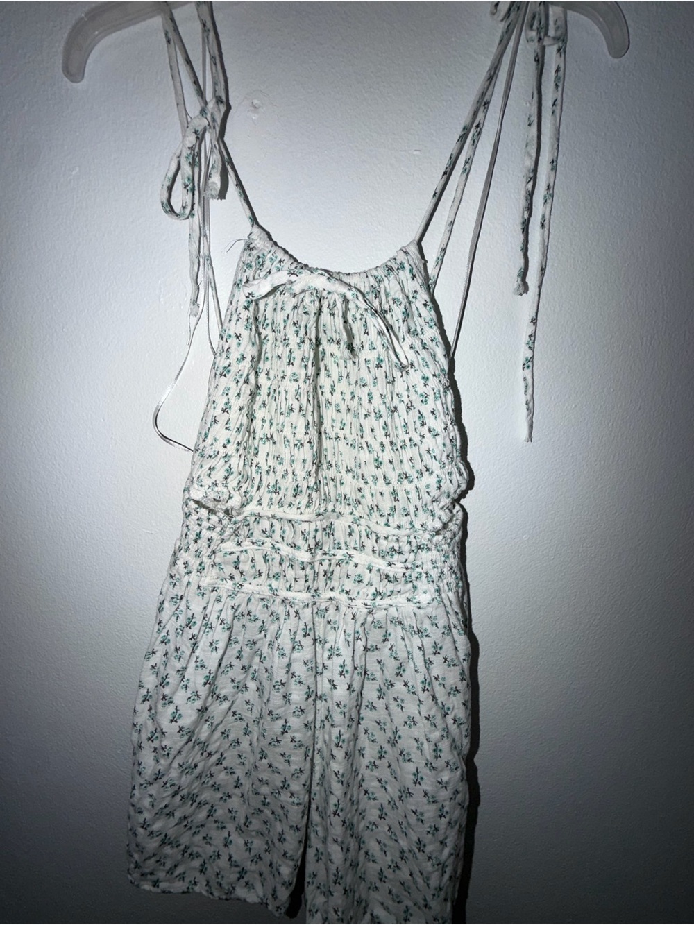 Aritzia Light Mint Green Smocked Tank Top